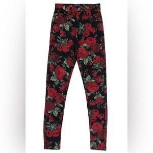 Rose Print Jeans